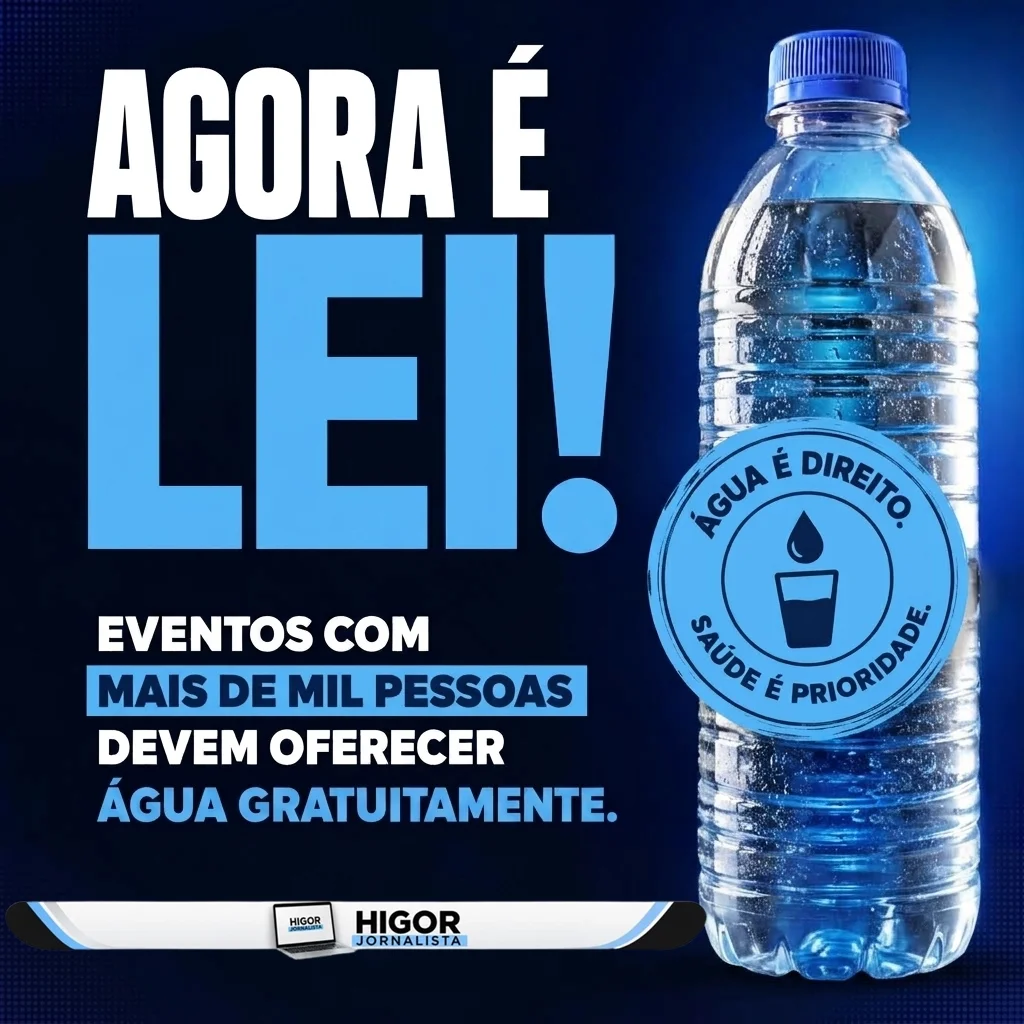 Agora é lei: eventos com mais de mil pessoas devem oferecer água gratuitamente