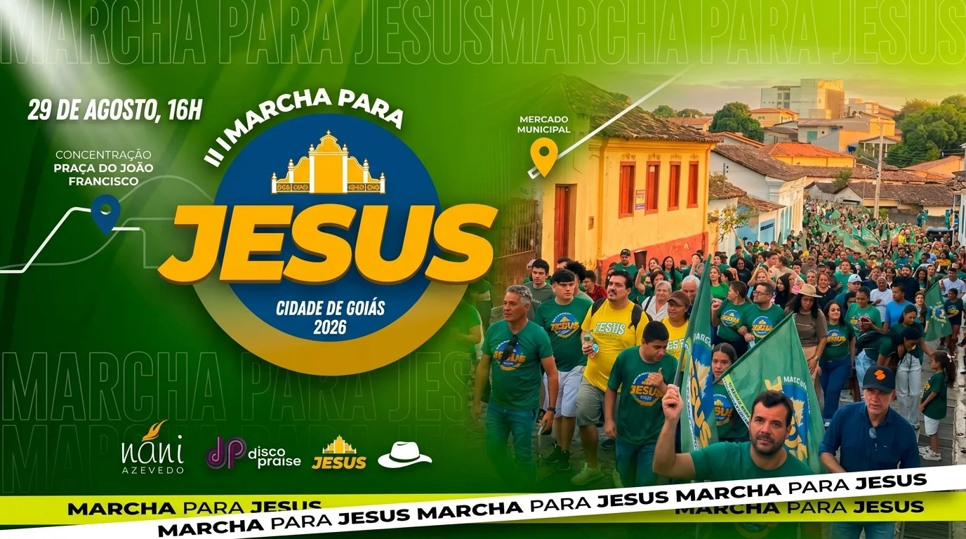 2ª Marcha para Jesus reúne fé, adoração e união na cidade de Goiás